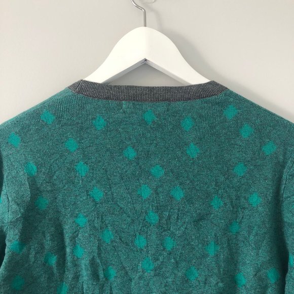 NWT CAbi Muted Polka Dot V-neck Sweater Small - Picture 14 of 16